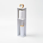 Organiseur de toilettes Tower en acier, coloris blanc, vue principale.