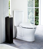 Organiseur de toilettes Tower en acier, coloris noir, mise en situation ; objets non inclus.