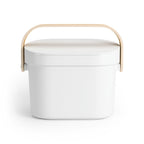 Bac à compost de comptoir Bellwood – 4 L, option Blanc-naturel ; vue principale.