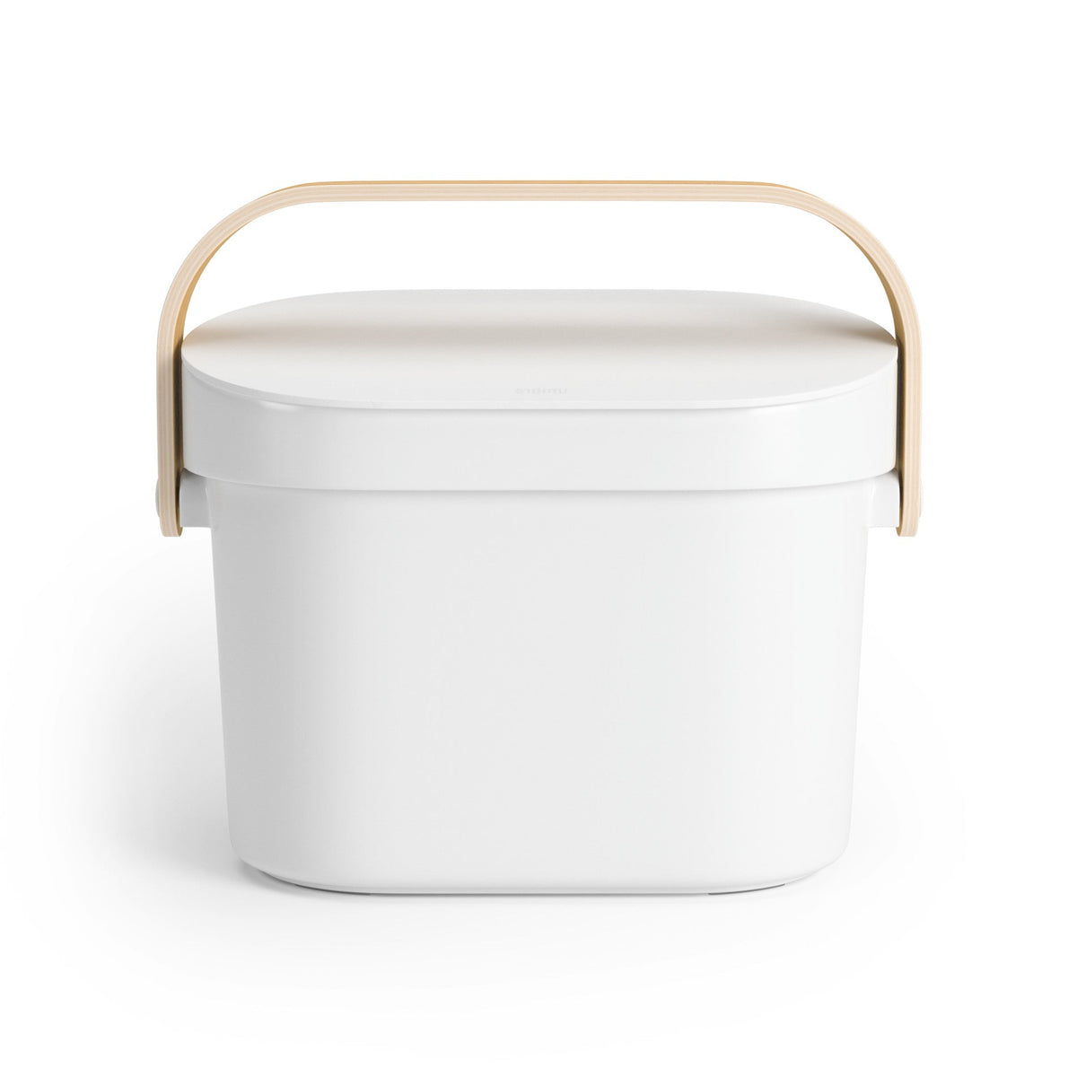 Bac à compost de comptoir Bellwood – 4 L, option Blanc-naturel ; vue principale.