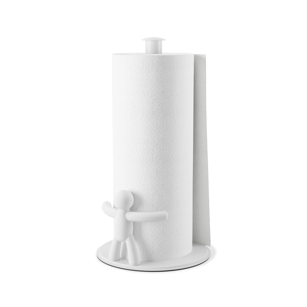 Porte-essuie-tout Buddy, option Blanc ; vue principale.