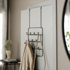 Organisateur suspendu Estique à 14 crochets, option Noir-noyer ; mise en situation ; objets non inclus.